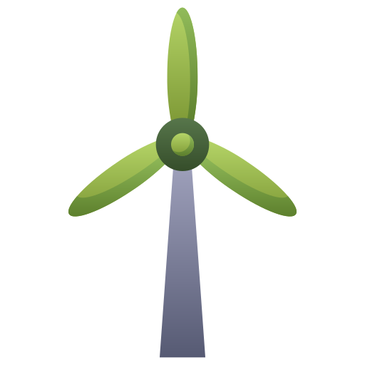 turbina eólica Generic Flat Gradient icono