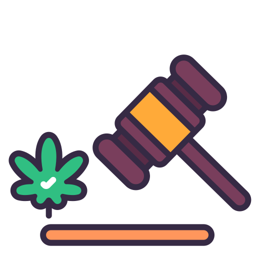 ley de cannabis Victoruler Linear Colour icono