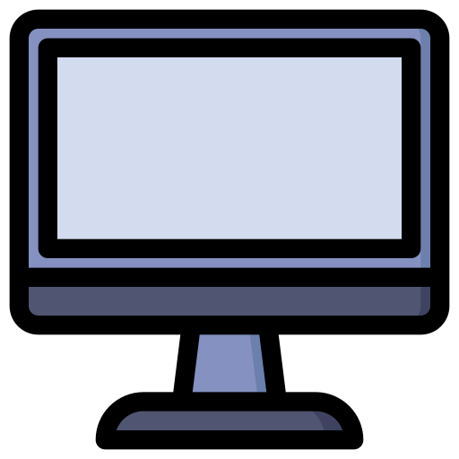 computadora de escritorio Generic Outline Color icono