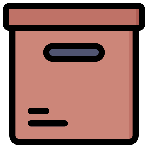 caja de almacenaje Generic Outline Color icono