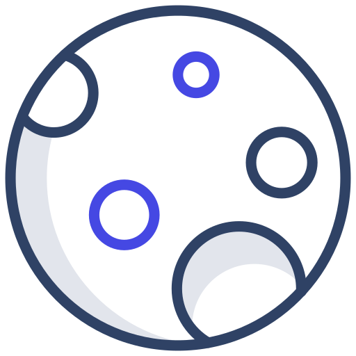 księżyc Generic Outline Color ikona