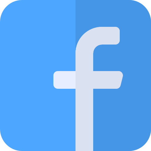 facebook Basic Rounded Flat icono