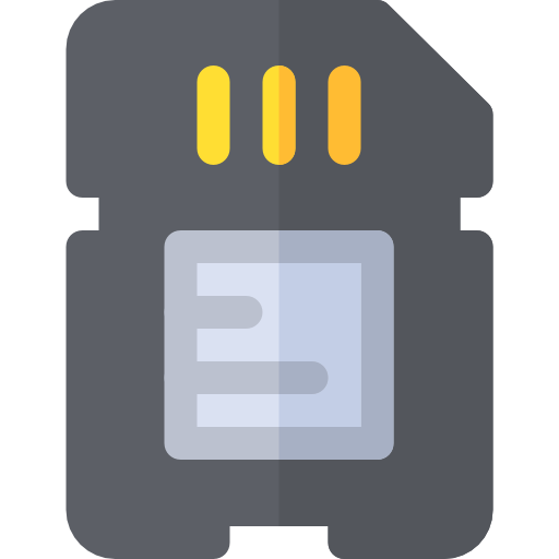 sd-kaart Basic Rounded Flat icoon