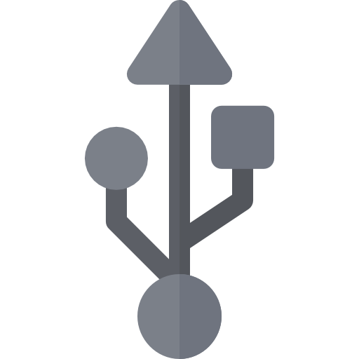 conexión usb Basic Rounded Flat icono