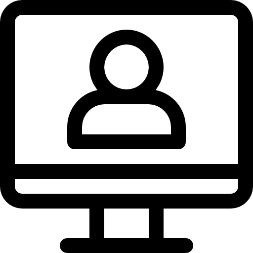 videochiamata Basic Rounded Lineal icona