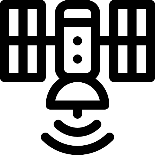 satélite Basic Rounded Lineal icono