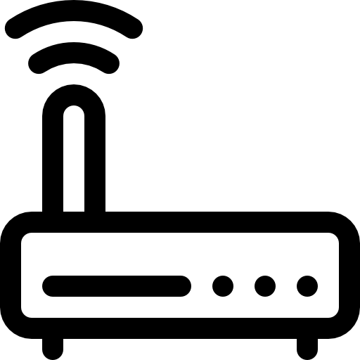 enrutador Basic Rounded Lineal icono