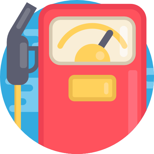 benzinestation Detailed Flat Circular Flat icoon