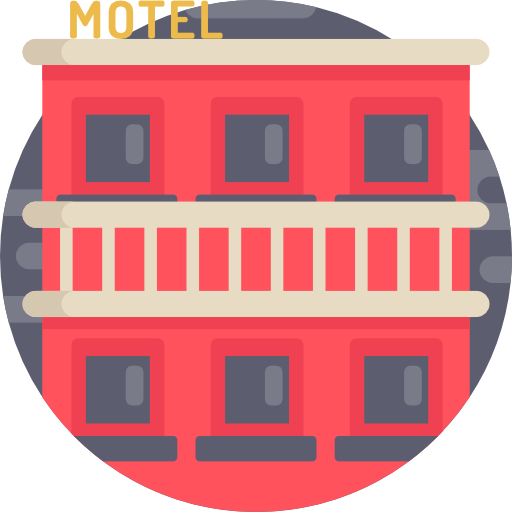 Motel Detailed Flat Circular Flat icon