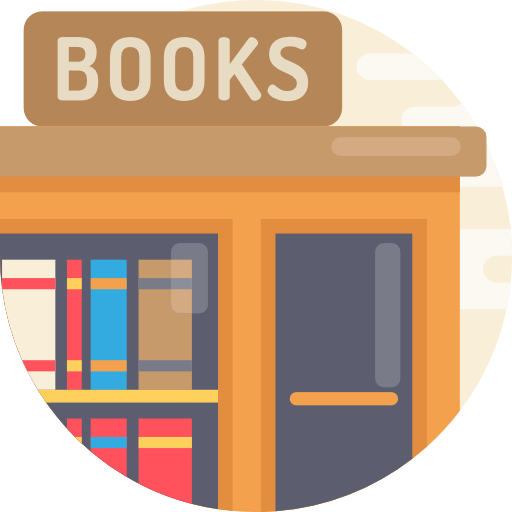 tienda de libros Detailed Flat Circular Flat icono