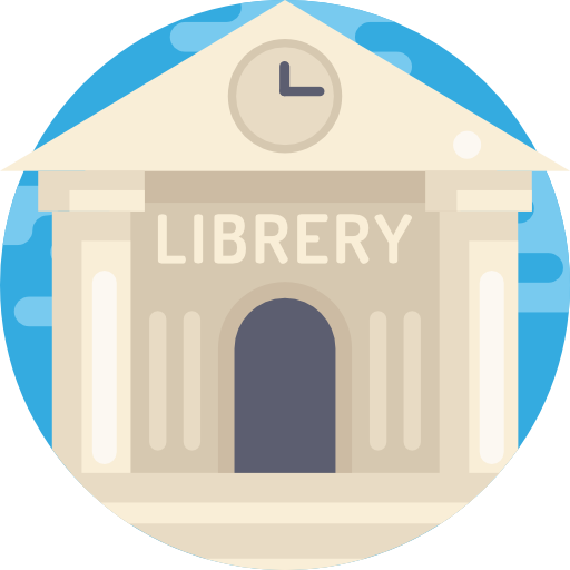 bibliotheek Detailed Flat Circular Flat icoon
