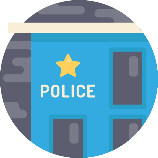 politiebureau Detailed Flat Circular Flat icoon
