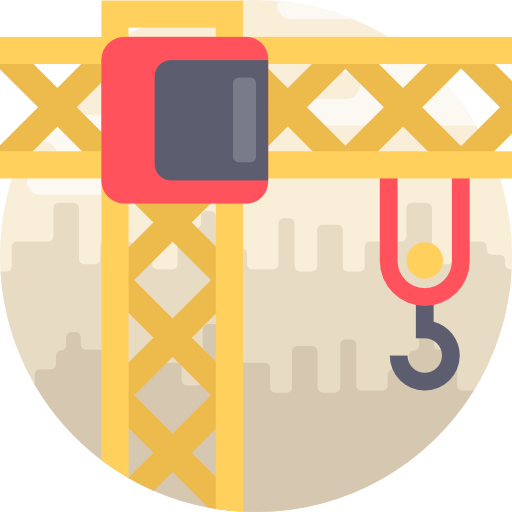 Crane Detailed Flat Circular Flat icon