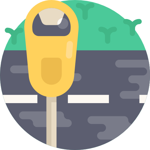 parkeermeter Detailed Flat Circular Flat icoon