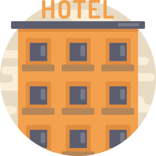 Hotel Detailed Flat Circular Flat icon