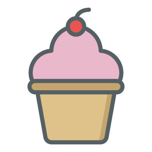 Cupcake Dinosoft Lineal Color icon