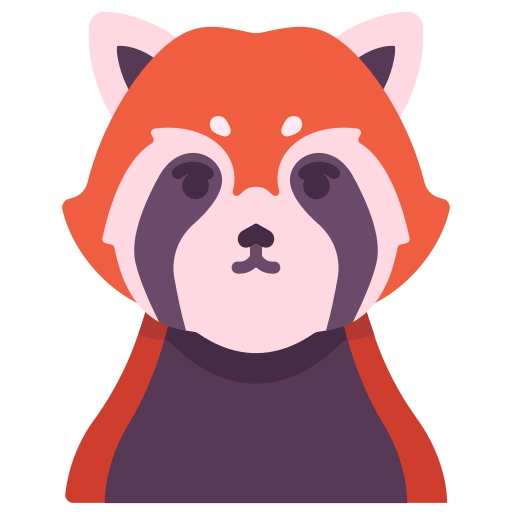 czerwona panda Victoruler Flat ikona