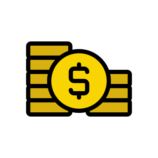 moneta Vector Stall Lineal Color icona