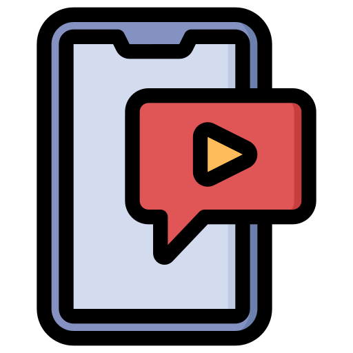 mensaje de video Generic Outline Color icono