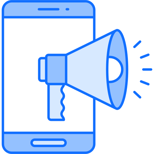 mobiles marketing Generic Blue icon