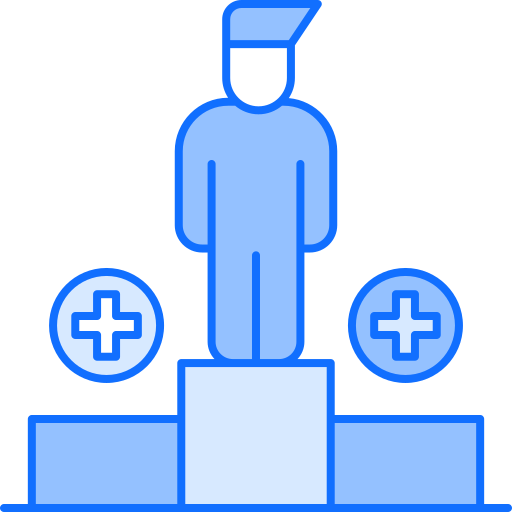 Career promotion Generic Blue icon