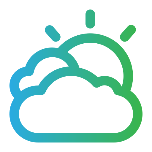 Cloudy day Super Basic Rounded Gradient icon