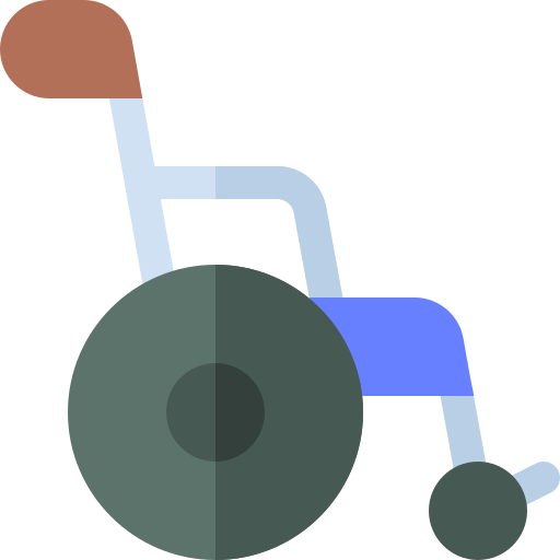 Wheelchair Basic Rounded Flat icon