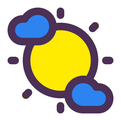 giornata nuvolosa Generic Outline Color icona