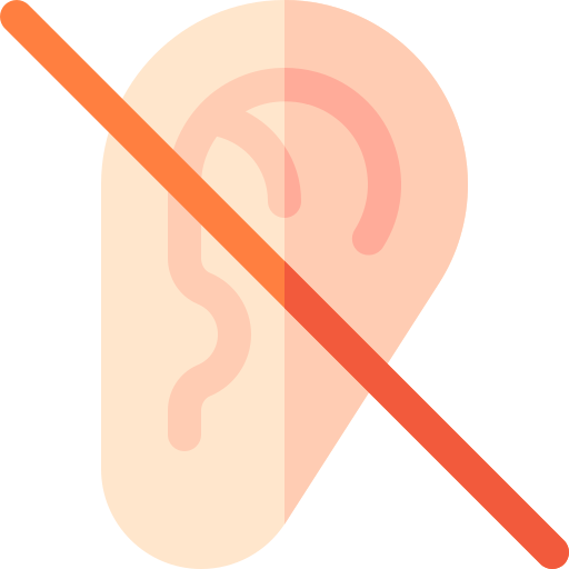 Deafness Basic Rounded Flat icon