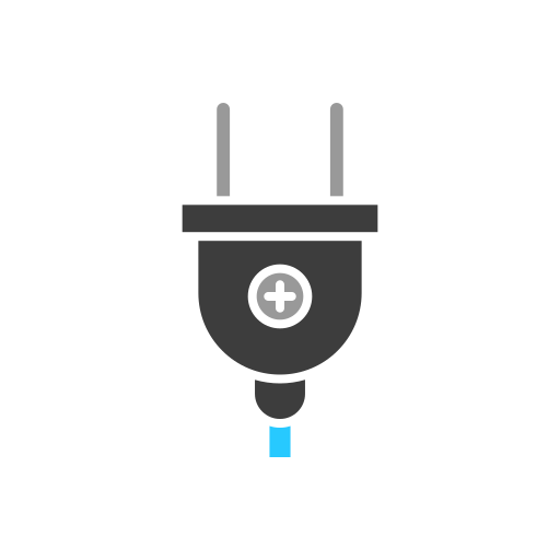 wtyczka elektryczna Generic Flat ikona