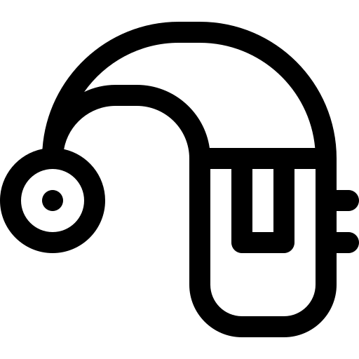 hoorapparaat Basic Rounded Lineal icoon