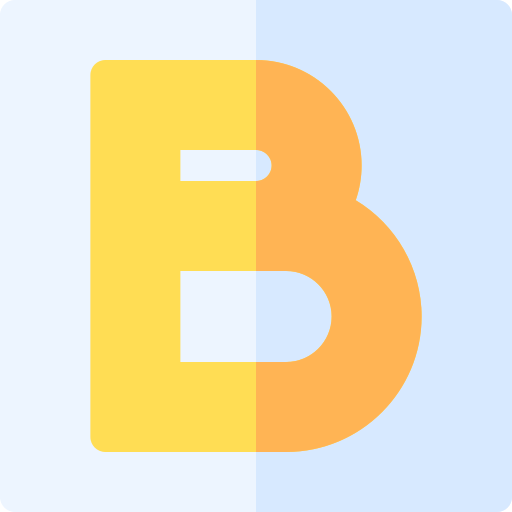 lettera b Basic Rounded Flat icona