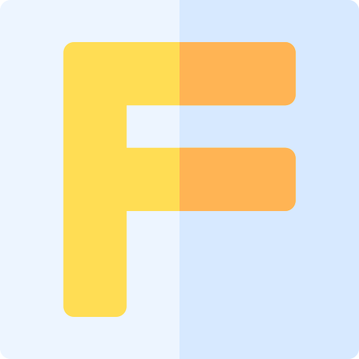 lettera f Basic Rounded Flat icona