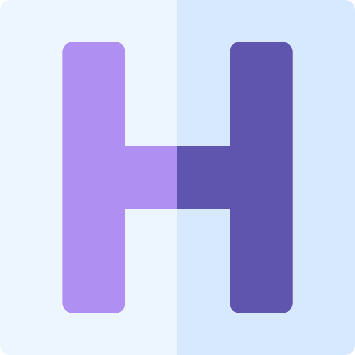 lettera h Basic Rounded Flat icona