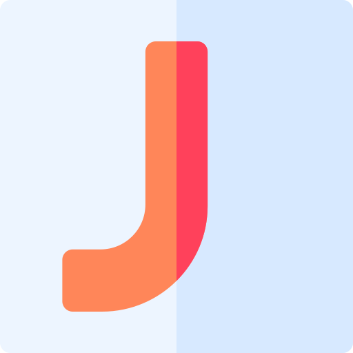 letra j Basic Rounded Flat icono