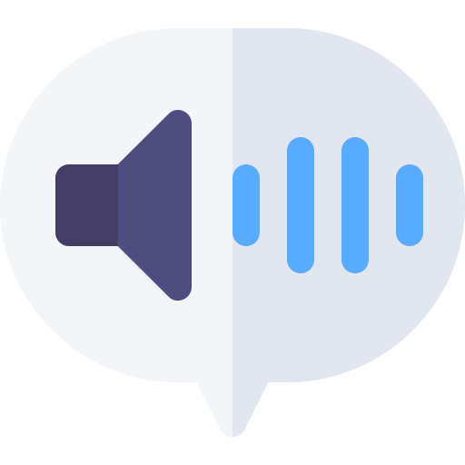 chat de voz Basic Rounded Flat icono