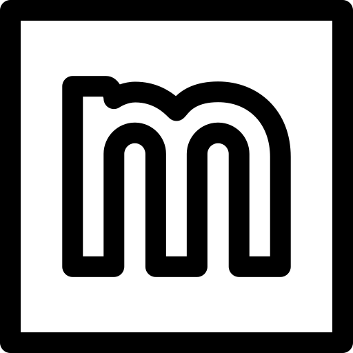 brief m Basic Rounded Lineal icoon