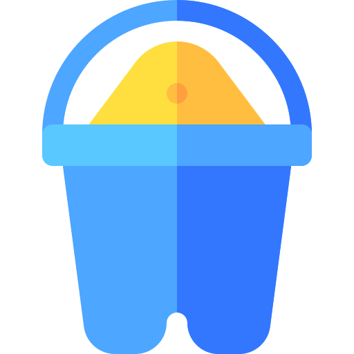 Sand bucket Basic Rounded Flat icon