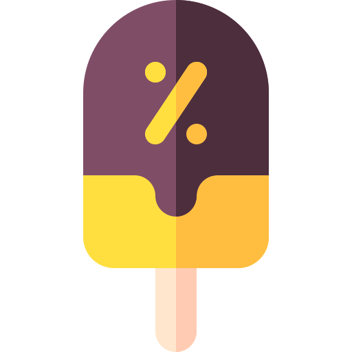 palito de helado Basic Rounded Flat icono