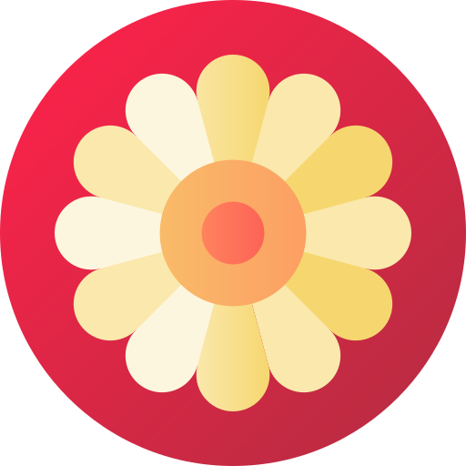Ромашки Flat Circular Gradient иконка