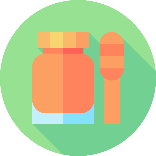 Honey jar Flat Circular Flat icon