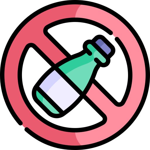 No alcohol Kawaii Lineal color icon