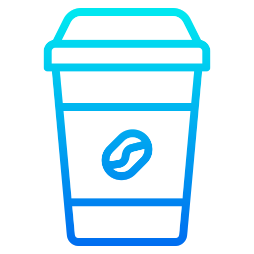 コーヒーカップ srip Gradient icon