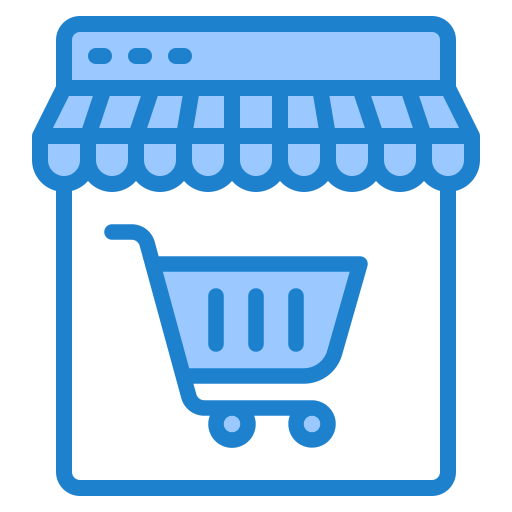 온라인 쇼핑 srip Blue icon