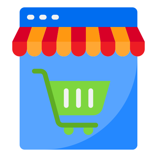 online einkaufen srip Flat icon