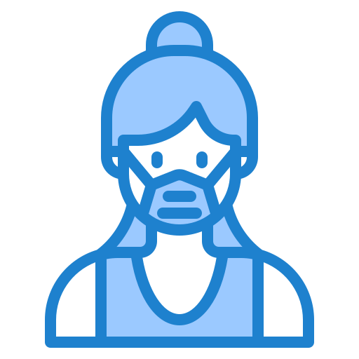 vrouw srip Blue icoon