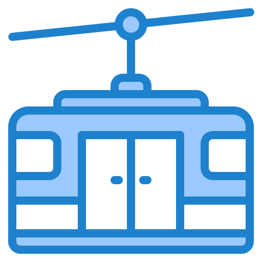 cabina de teleférico srip Blue icono