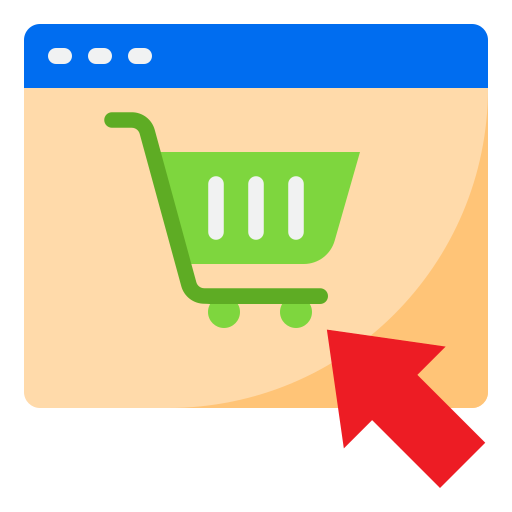 Shopping online srip Flat icon