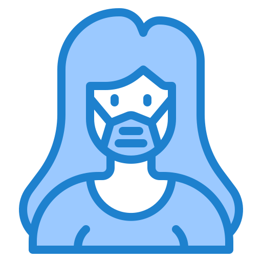 vrouw srip Blue icoon