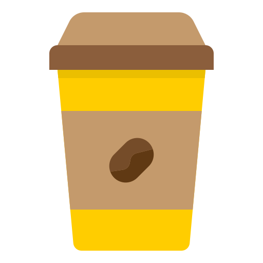 taza de café srip Flat icono